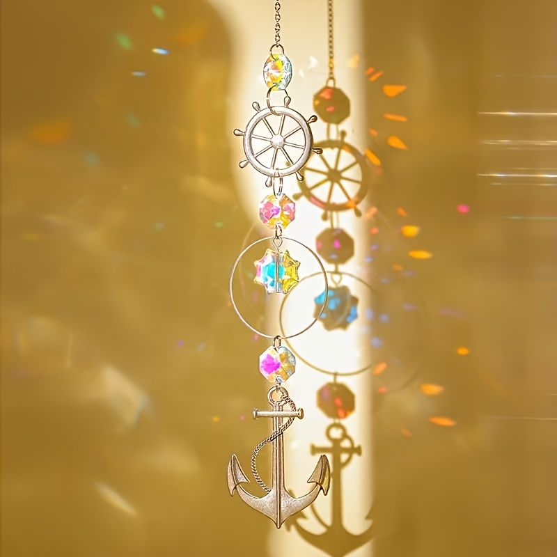 TEMU 1pc Magical Anchor-shaped Sunlight Catcher, Hanging On Study, Living Room Wall, Bedroom Window Sill, Entryway, Balcony, Outdoor Terrace, Garden