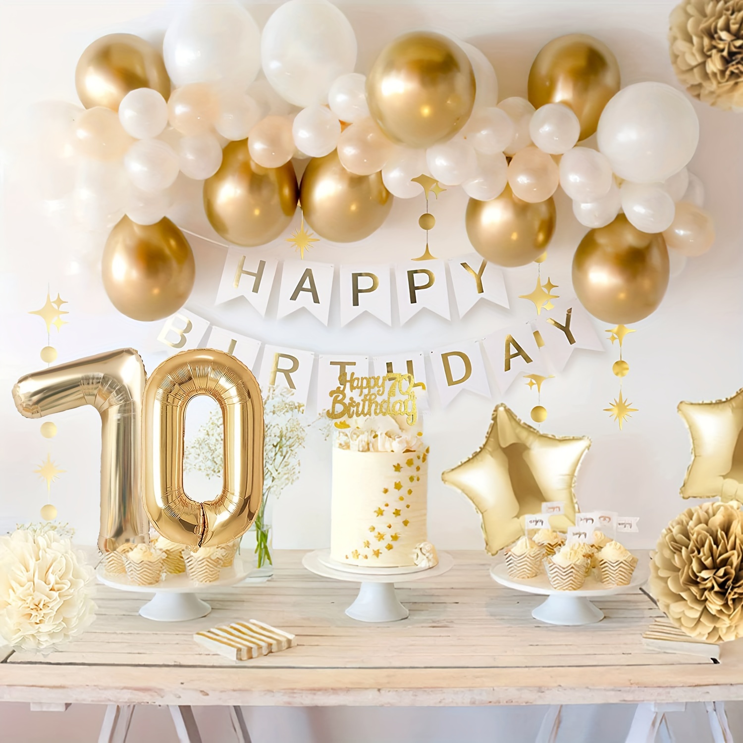 Birthday Balloons Ideas For A 70th Birthday Party For A Woman