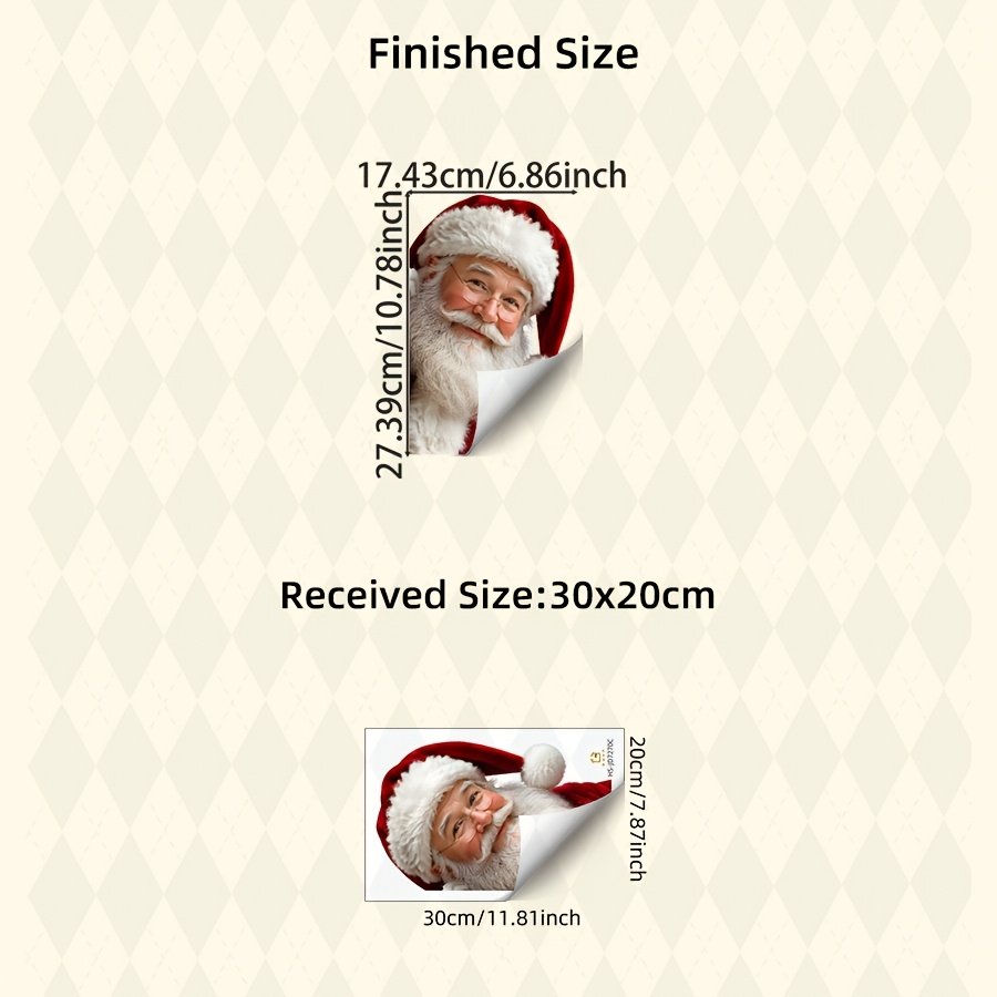 TEMU A Snowman Peeking At Santa Claus Christmas Electrostatic Window Sticker, Adhesive-free Christmas Glass Decal, Reusable Holiday Window Sticker,