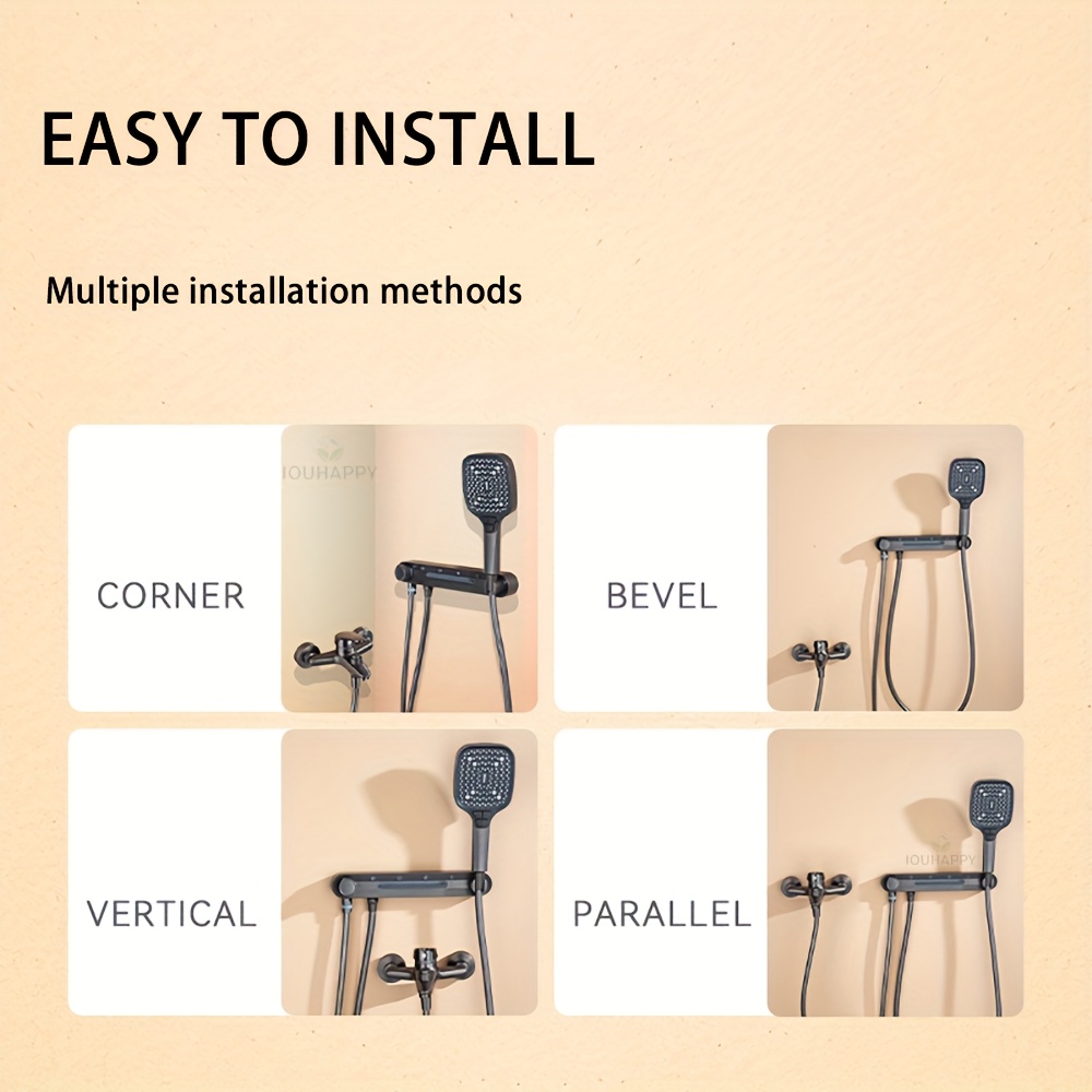 Multifunctional Wall-Mounted Handheld Shower Head with Adjustable Arm