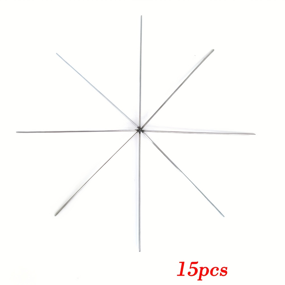 TEMU 15pcs Christmas Blank 6-branch Iron Wire, Xmas Tree Ornament Supplies For Beadable Snowflake, Ideal For Wedding Party Christma New Year & Hotel