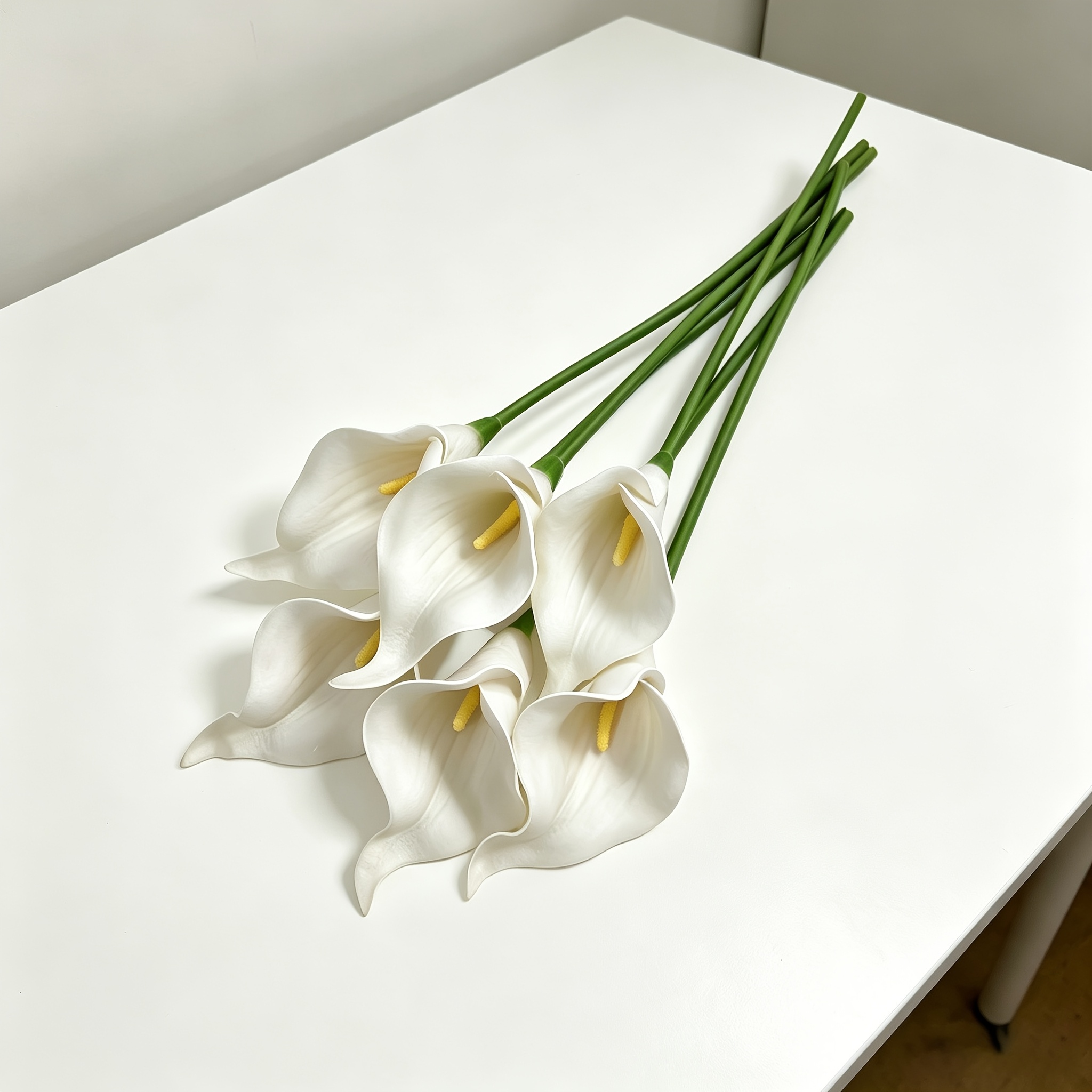 6pcs Realistic Artificial Calla - Elegant Fake Flowers Suitable For Wedding, Bridal Bouquet, Decor, Low-maintenance Pc , Table Centerpiece, Arrangements (6 Stems)