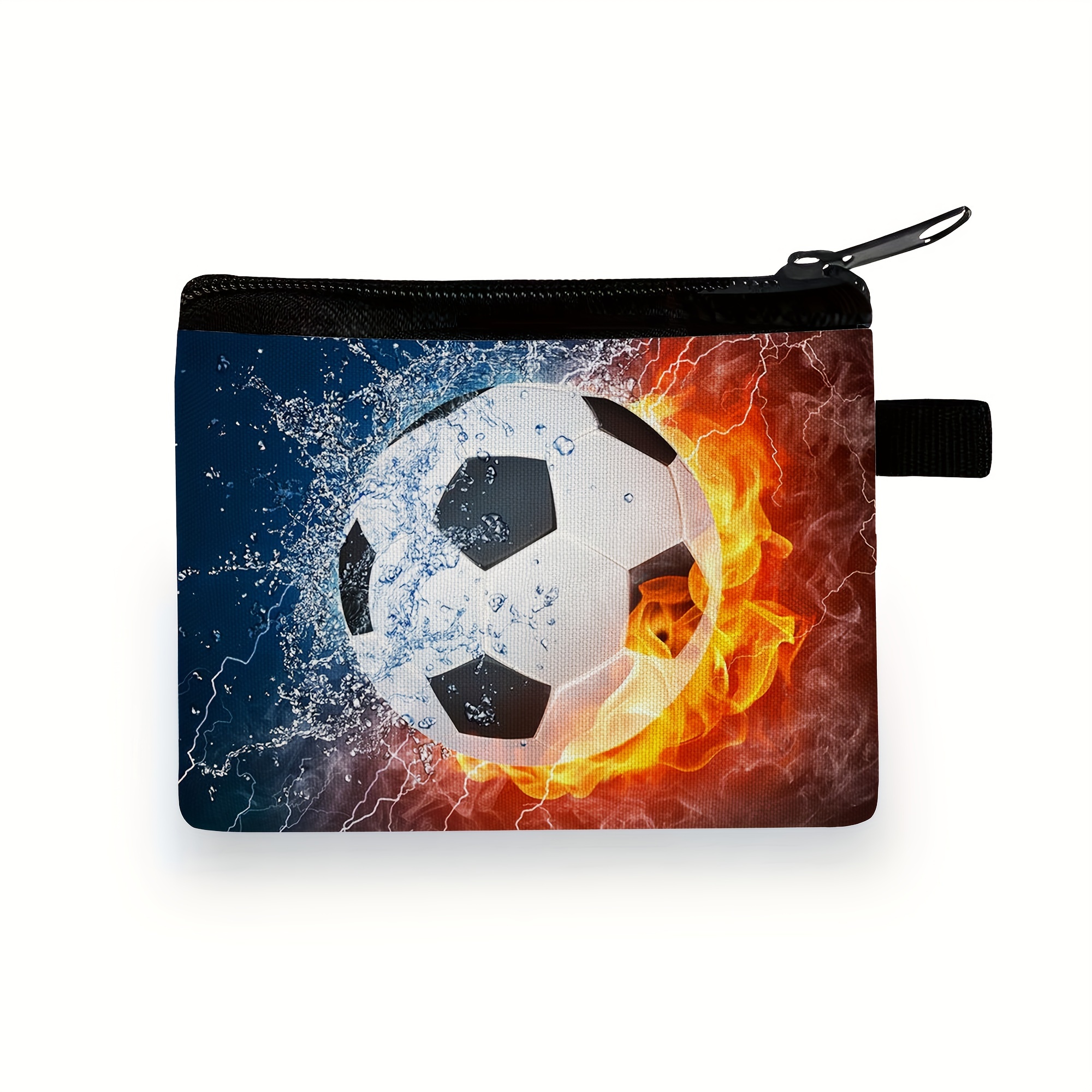 

Soccer Ball & Dinosaur Print Polyester Coin Purse, , With Hand Washable Zipper Pouch