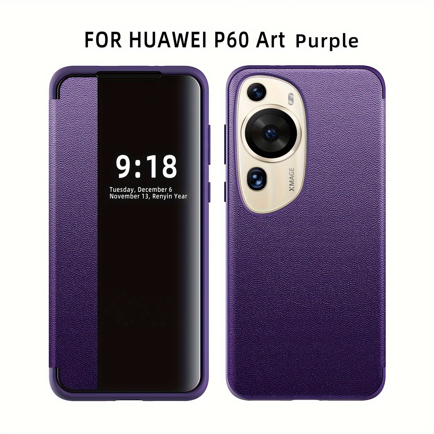 TEMU Phone Case: For Applicable To Huaweip30/p30pro Flip Cover Protective Coverp40/p40pro/p40pro folding Synthetic Leather Casep50/p50pro/p50e
