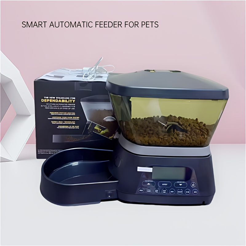 

Smart Automatic Pet Feeder With Control Screen - Detachable Transparent Food Storage Bowl For Cats And Dogs, Digital Measurement Display, Ideal For Indoor Use, Dog Feeder