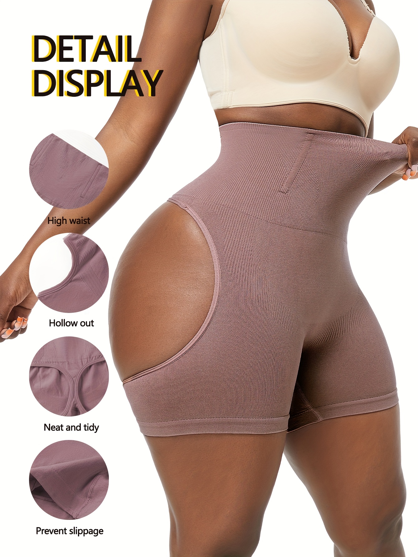 Two piece set of hip lifting pants with a feminine feel, revealing buttocks and lifting hips, shaping the body with a large waist and waist cinching, and shaping the abdomen