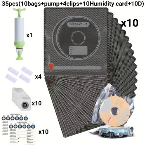 lightproof vacuum sealed 3d printing filament kit vacuum sealed storage bags airtight moisture resistant dryer for filament coils compatible with most 3d printers bags moisture absorbing packs humidity test card manual pump