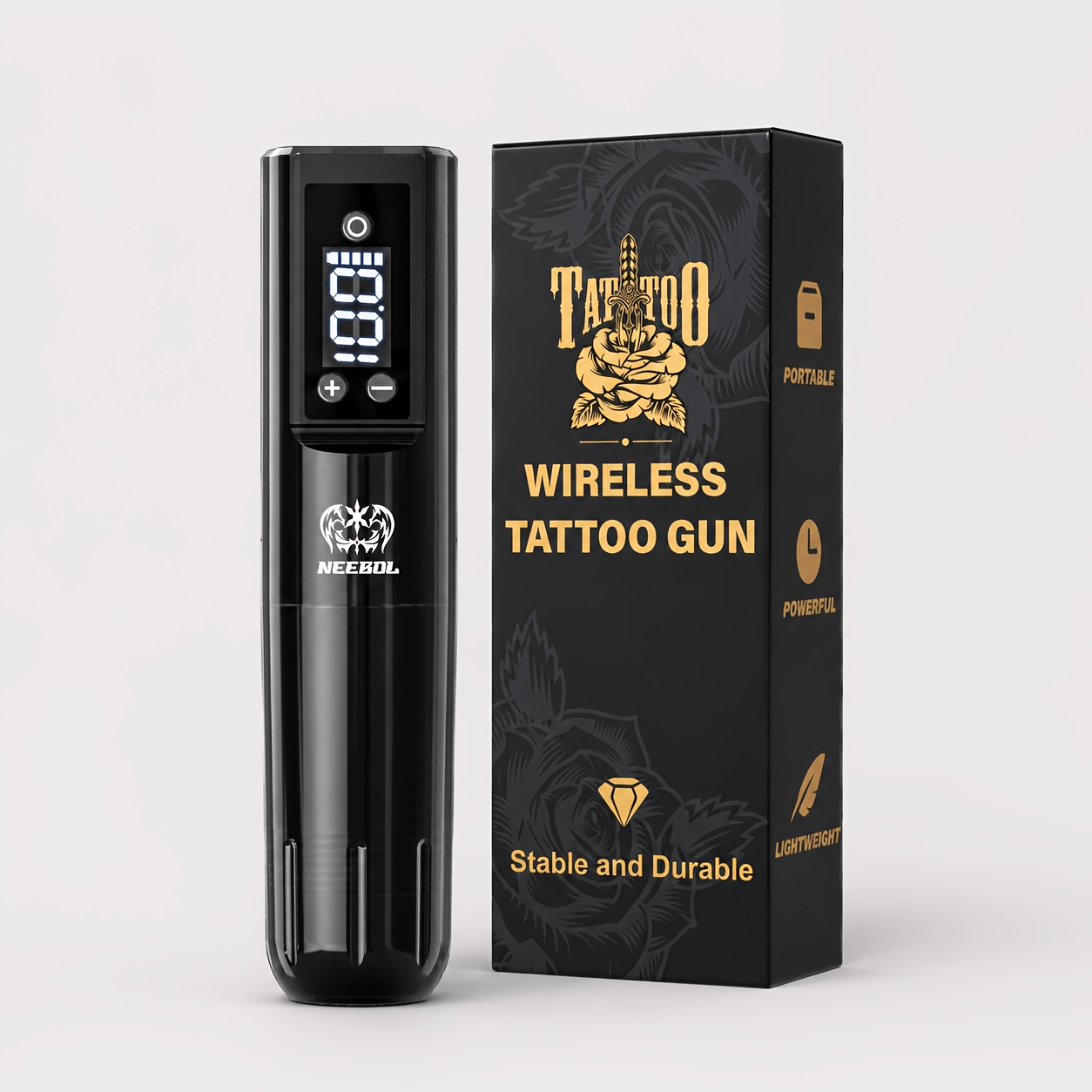 Neebol Wireless Rotating Tattoo Machine Pen - 10000 Rpm, 1300mah Long Time Bettery, Versatile Tattoo Liner And Shader For Precise Lines, Shading, And Texture For Beginners.