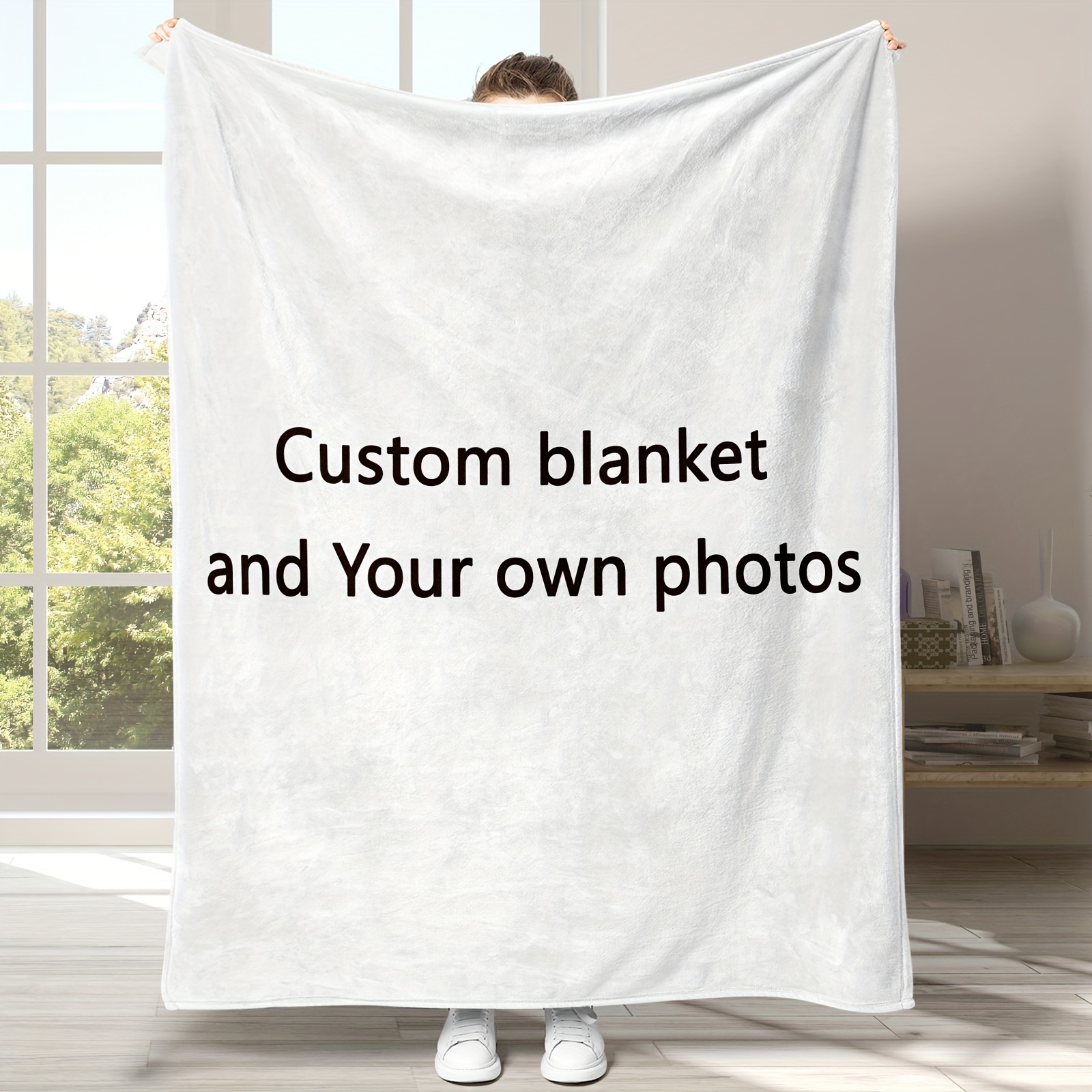 

1pc Personalized Custom Photo Blanket, Suitable For Sleeping, Camping, Travel Ideal Choice -for Unique Gifts For Family Members, Friends And Loved Ones