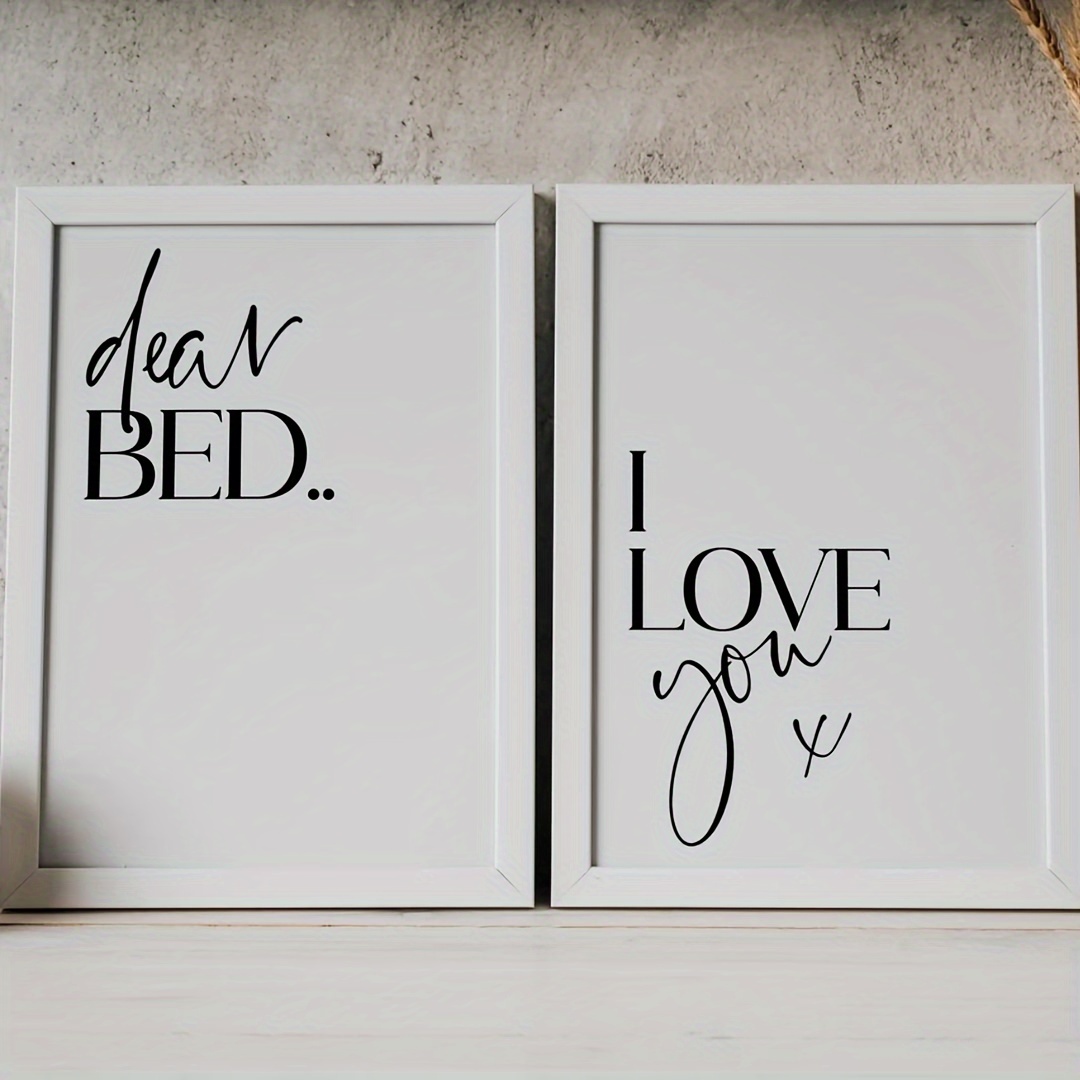 [popular ] 2pcs I Love You Gift House Warming Gift For Gifts Artwork Canvas Decor Perfect Gift And Decoration No Framed