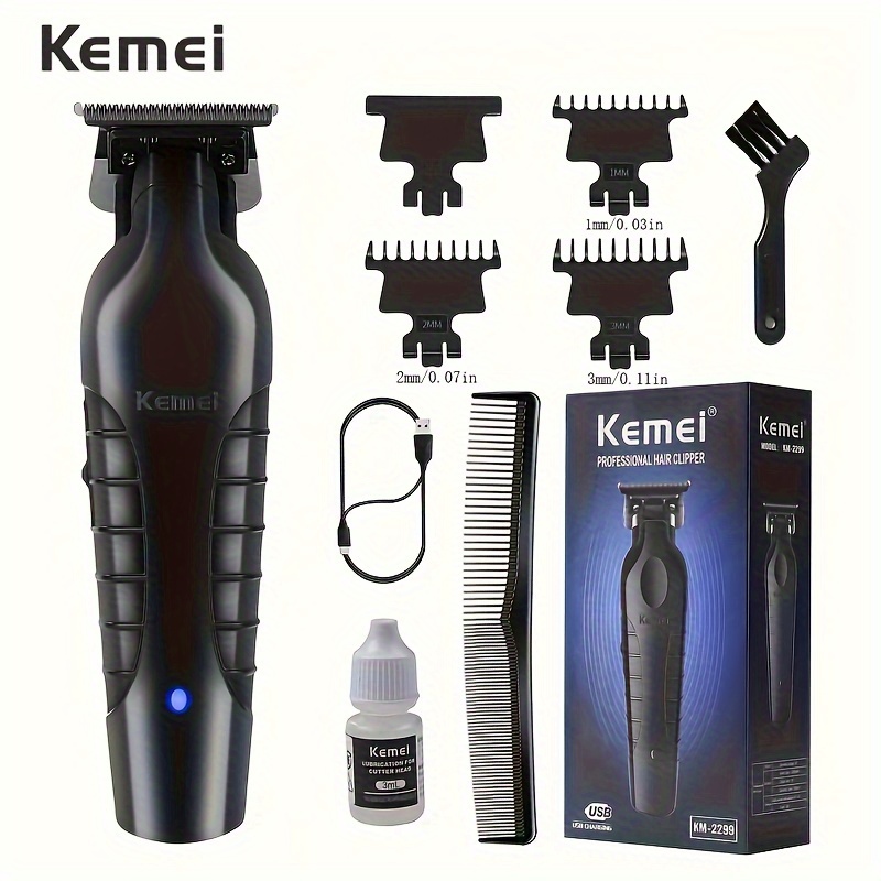 

Kemei 2299 Men's Electric Professional Push Clipper Cordless Beard Trimmer 0 Gap Cutting For Home And Barber Shop Perfect Holiday Gift