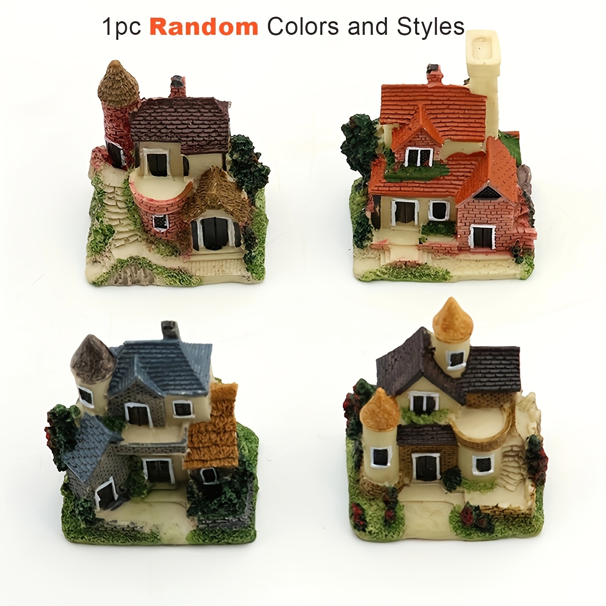 Image of 1pc Random Styles Colors Miniature Vintage Mini Fairy Garden Ornaments Kit Additions Micro Landscape, Decoration Prop Decor Gift