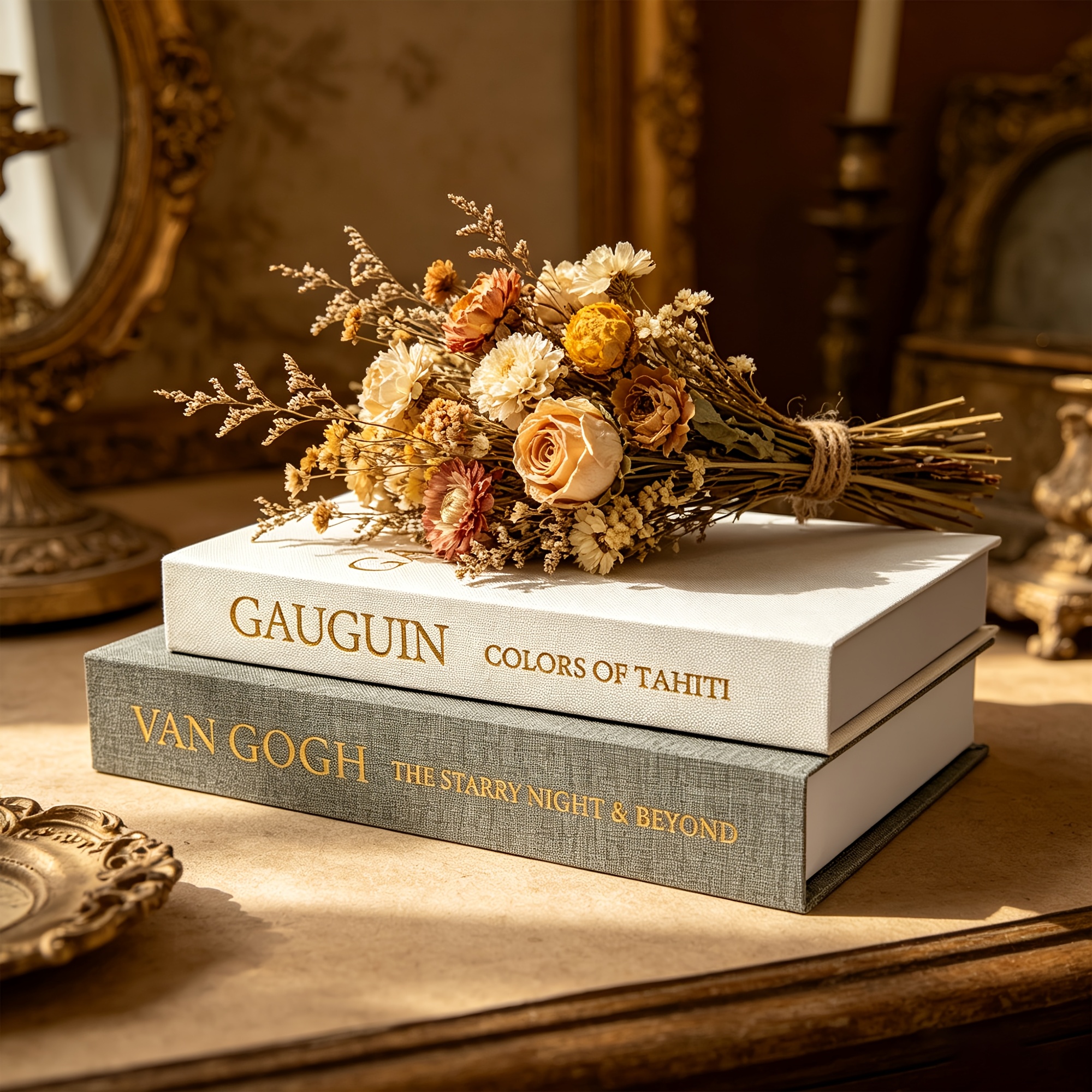 TEMU Set pezzi: Libri decorativi e scatole portaoggetti con ribaltabile in lino boh矇mien - , adatti per tavolino, , decorazione del con scomparto per
