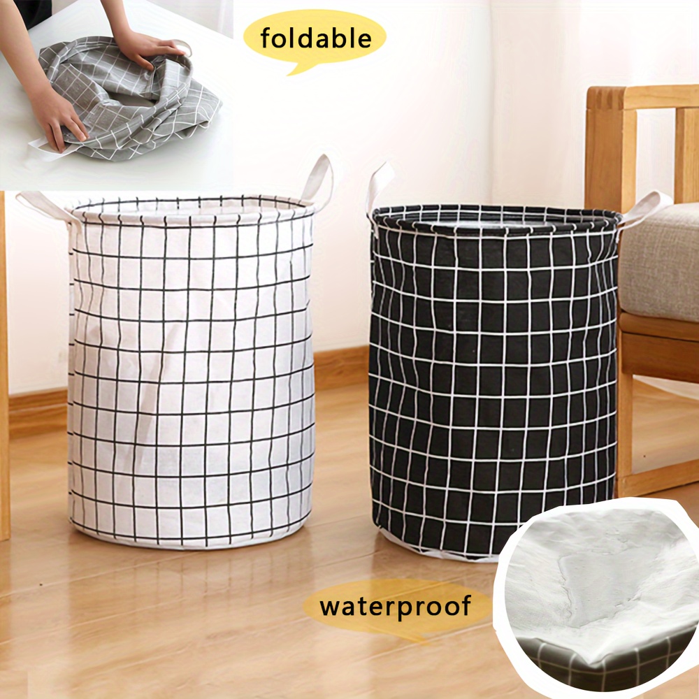 

Round Dirty Clothes Basket, Laundry Basket Storage Basket, Portable Laundry Basket, Multi Functional Storage Bucket, Home Office Bathroom Bedroom Storage Basket For Tools, Books, Toys And Sundries