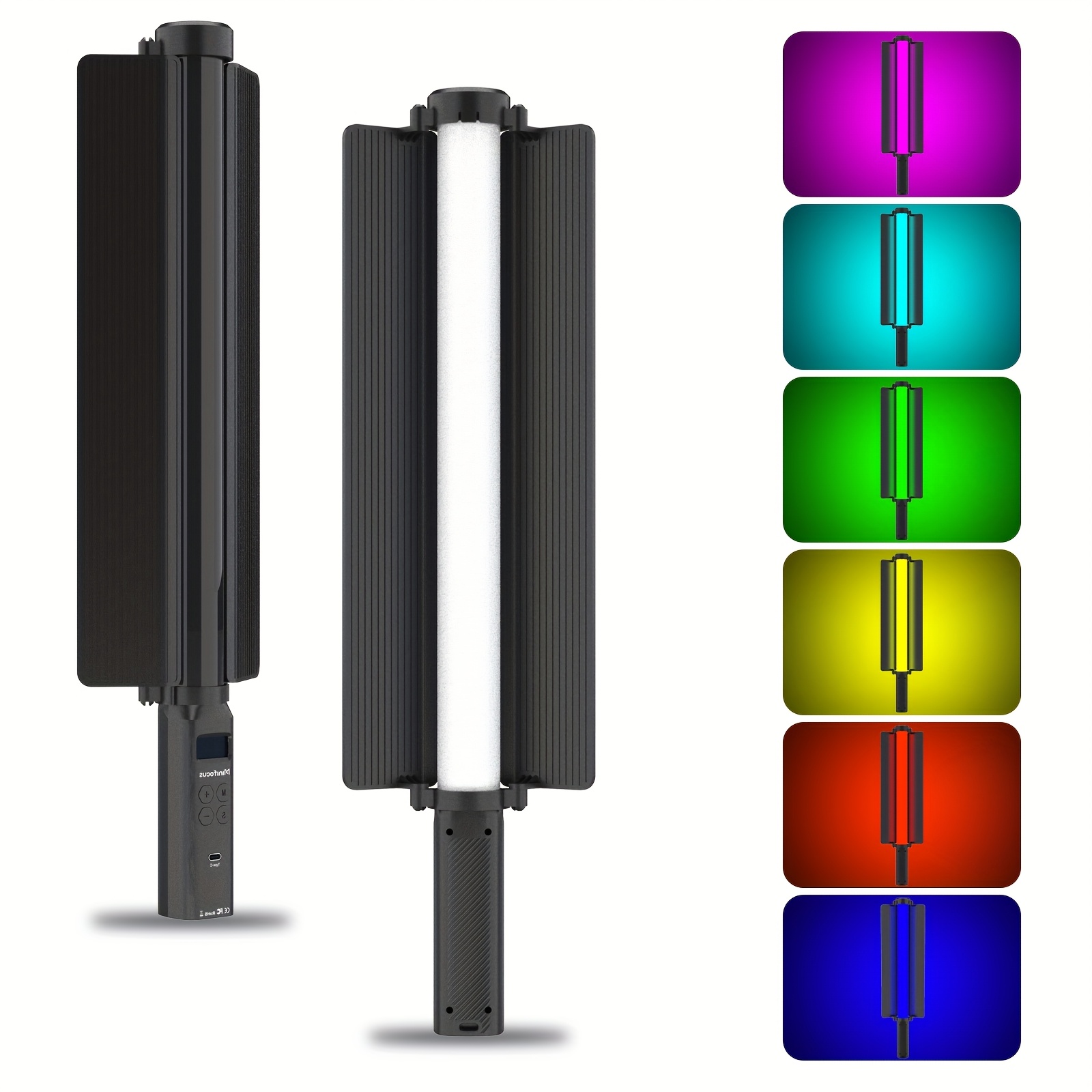 rgb video light bar led photography light bar handheld beauty lighting portable soft light for live streaming 13 lighting scenes 2500k 9000  temperature suitable for vlog live streaming photography battery powered usb dual use rechargeable lithium polymer battery camera lighting portable led light adjustable brightness lamp camera led ligh 0