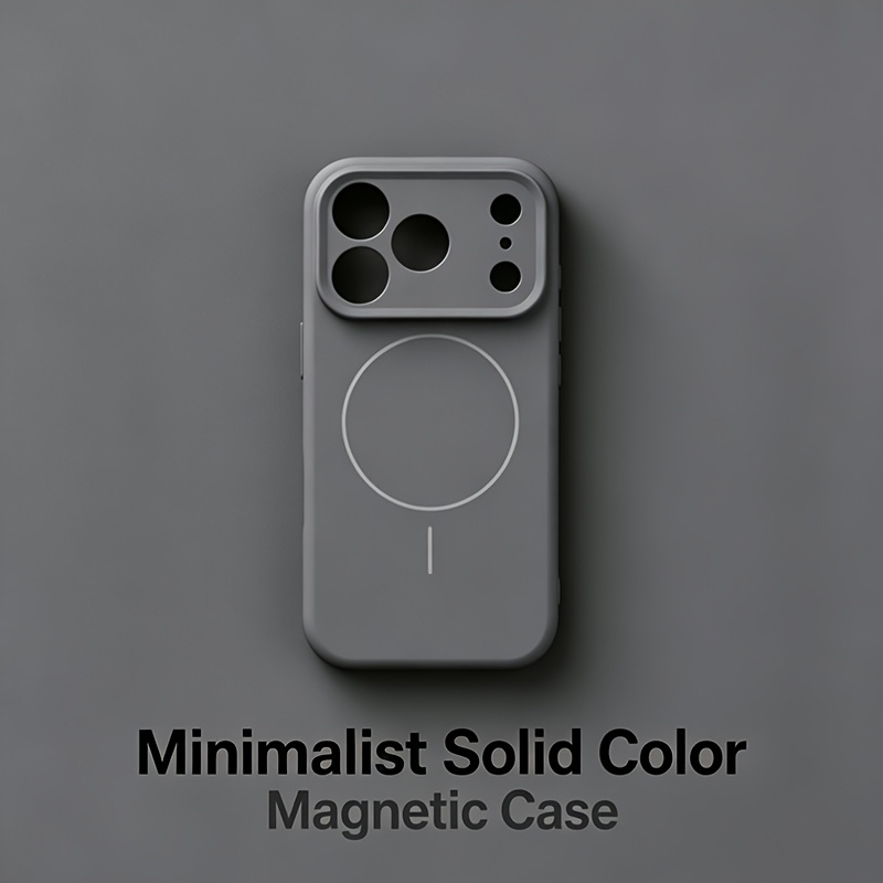 TEMU Phone Case - Original Liquid Magnetic Wireless Charge Case For Iphone 17 For Matte Cover, Phone Case, Compatible, Minimalist Cover, Modern Phone