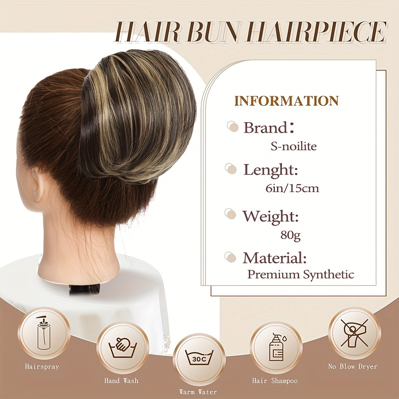 short ponytail extension clip on pony tails hair extensions for women girls synthetic highlight soft fully natural straight bun hair piece   ponytails hepburn hairpiece long fluffy   elegant daily halloween use details 0