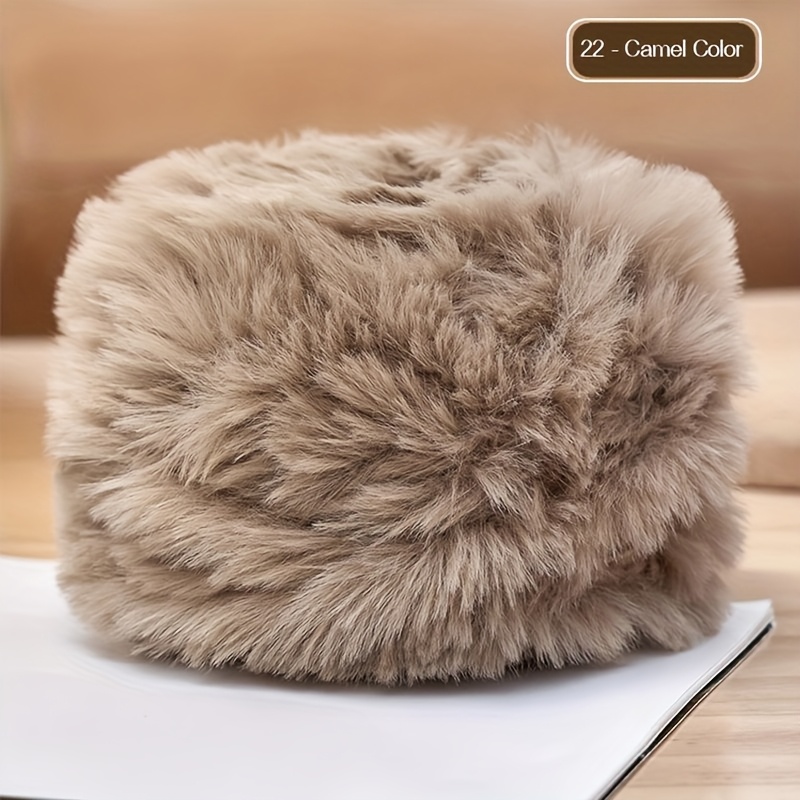 TEMU 1pc Of 1.76 Oz Colorful Fur Yarn, Perfect For Chunky And Fluffy Faux Fur Projects Like Hats, Scarves, And Purses, In 50g For Knitting And
