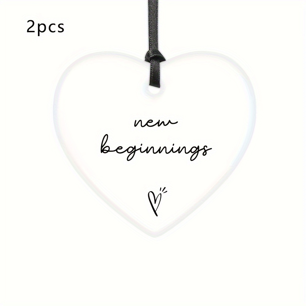 Acrylic Heart-shaped Ornament - Hanging Decor For Home, Office, , New Year, Moving, - No Electricity Or Feathers Required