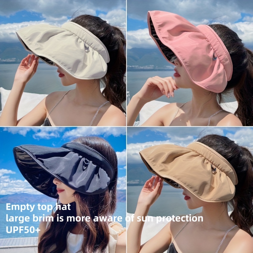 

Vinyl Sunscreen Hat, Sunscreen And Hair Accessory, Easy To Store And Carry