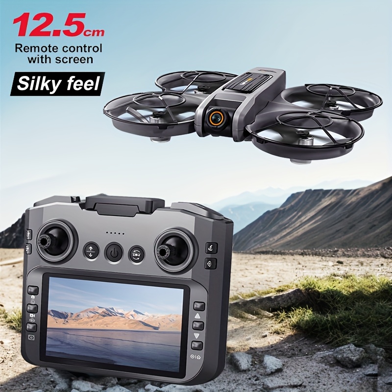 2025 New S156 Screen Control Drone With HD Dual Camera, 4.92inch/4.92-inch Screen Remote Control, Brushless Powerful Motor, Optical Flow Positioning, Beginners Men'S Gifts
