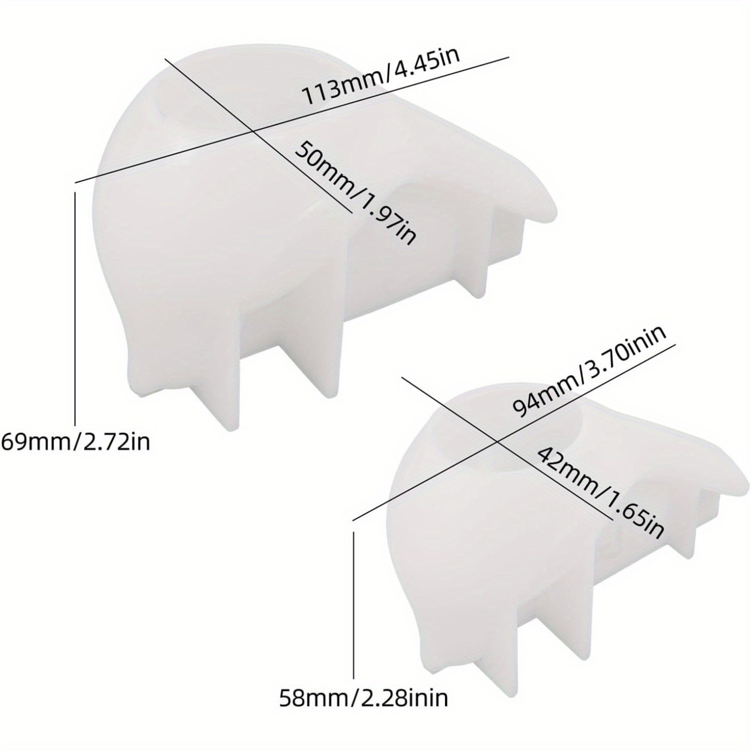 TEMU 2pcs Bird Silicone Molds Suitable For Epoxy Resin & Concrete Casting - 3d Cute Bird Shapes With Detailed Wings & Bodies, Diy Craft Molds For