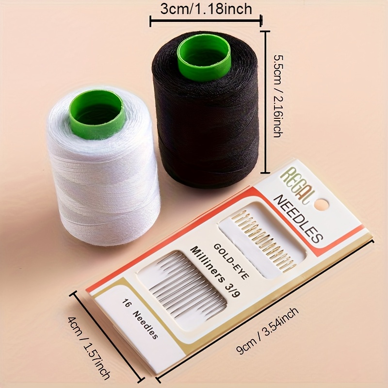 16pcs Hand Sewing Needle and Thread Set for Clothing Repairs