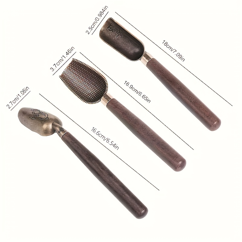 E-shop 3er-Set Dekorative Retro Teelöffel mit Holzgriff, ideales Urlaubsgeschenk, kreative Familienparty-Dekoration und Ornament (Nicht für den Kontakt