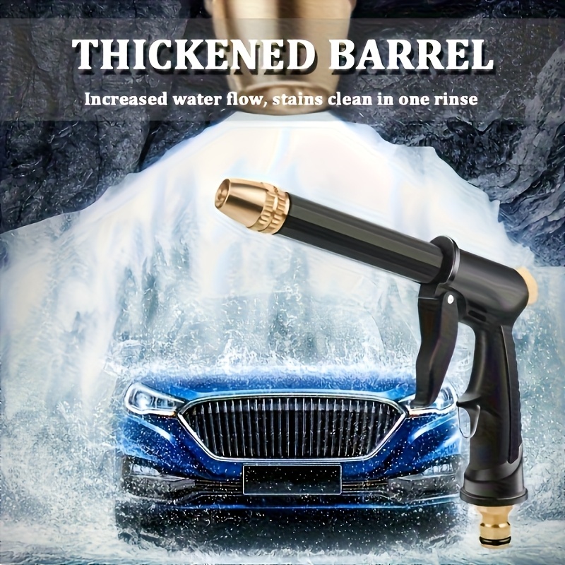 1pc high pressure motorcycle car wash gun durable plastic construction adjustable nozzle with garden hose connector ergonomic grip suitable for bikes vehicles suvs trucks heavy duty manual cleaning tool multi functional outdoor sprayer essential for   pressure washer accessories gun vehicle maintenance versatile sprayer   tool truck drivers       sprayer truck owners 2