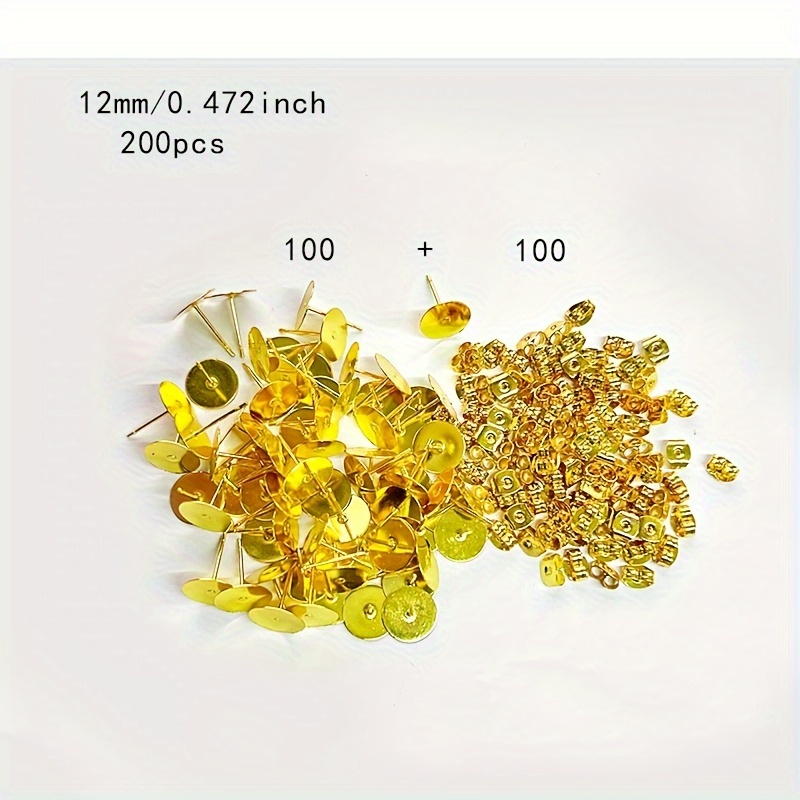 100 Pcs Stainless Steel Earring Studs – 12x5mm, 50 Pairs For Jewelry Making, DIY Earrings 9 thumbnail image