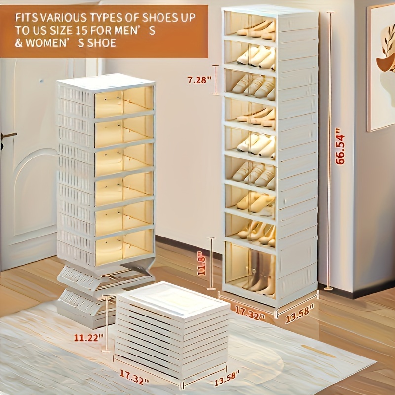 

1pc 9- , Folding Box, Box, Free Installation Rack, Dustproof , Organizer, & Organization For Dorm