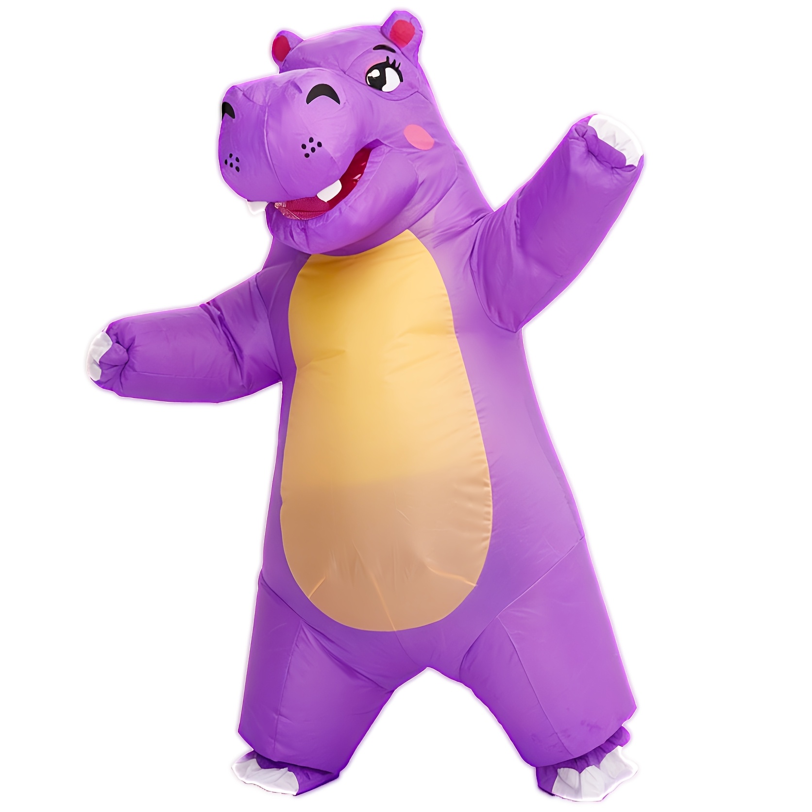 inflatable hippo costume adult size full body hippo mascot costume for halloween birthday party dress air blow up costume
