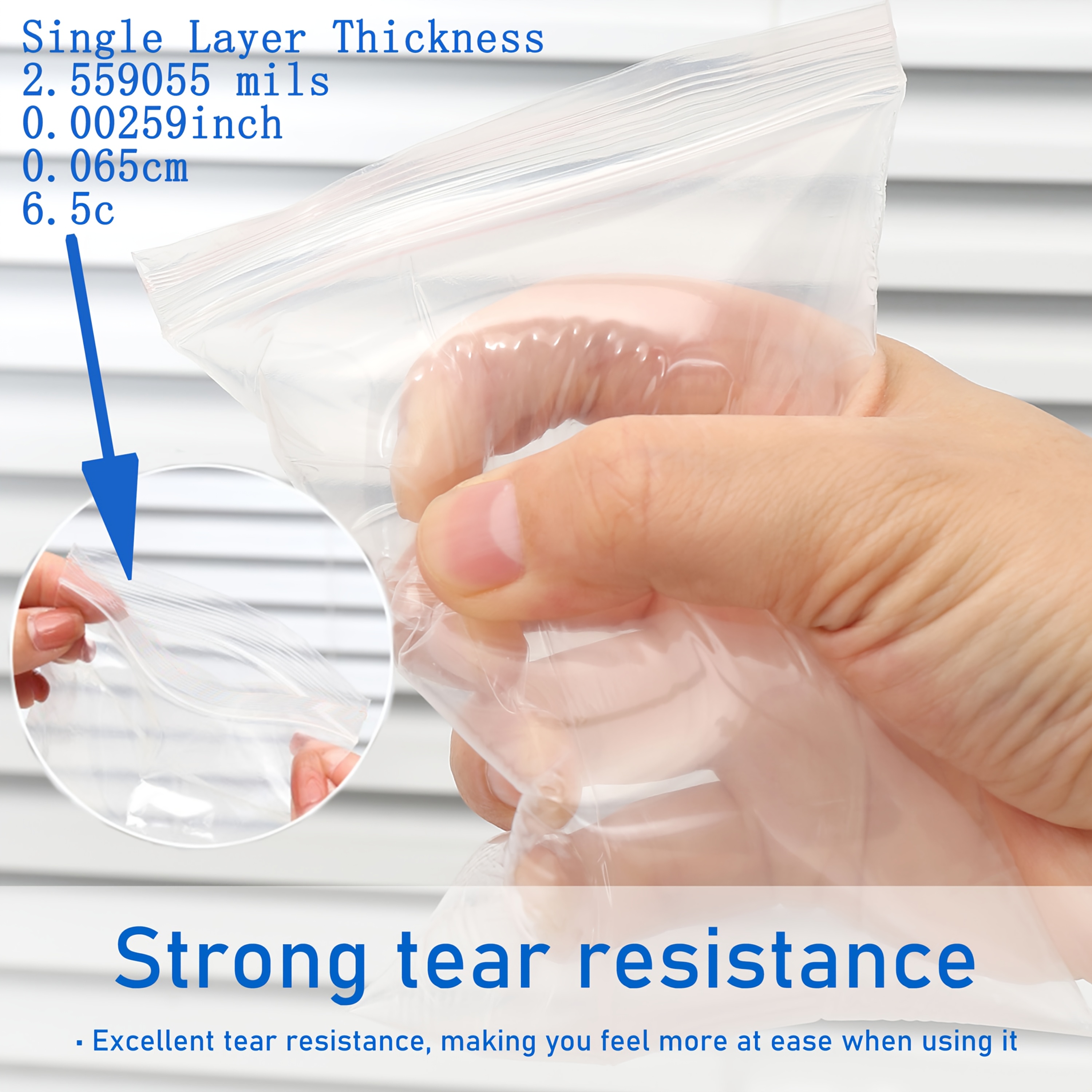 1000 Thickened Packaging Bags with Reusable Durable Seal
