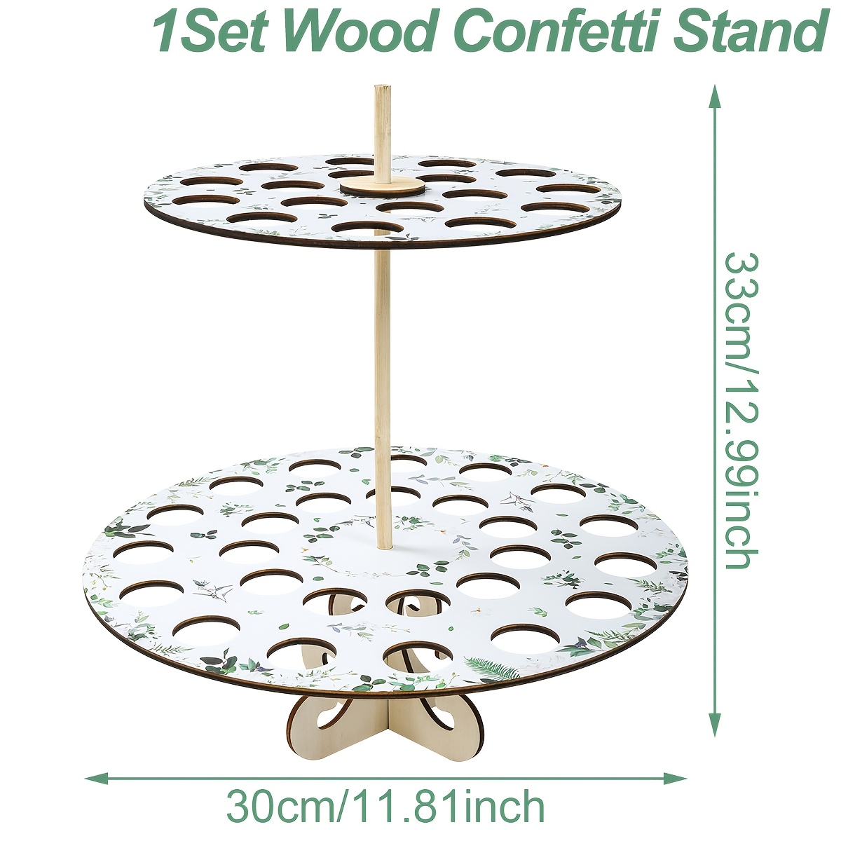 TEMU 1 Set, Wooden Confetti Cone Stand (non Food Contact), Still Suitable For Cupcake Ice Cream Holder, Wedding Party Decorative Display Rack,