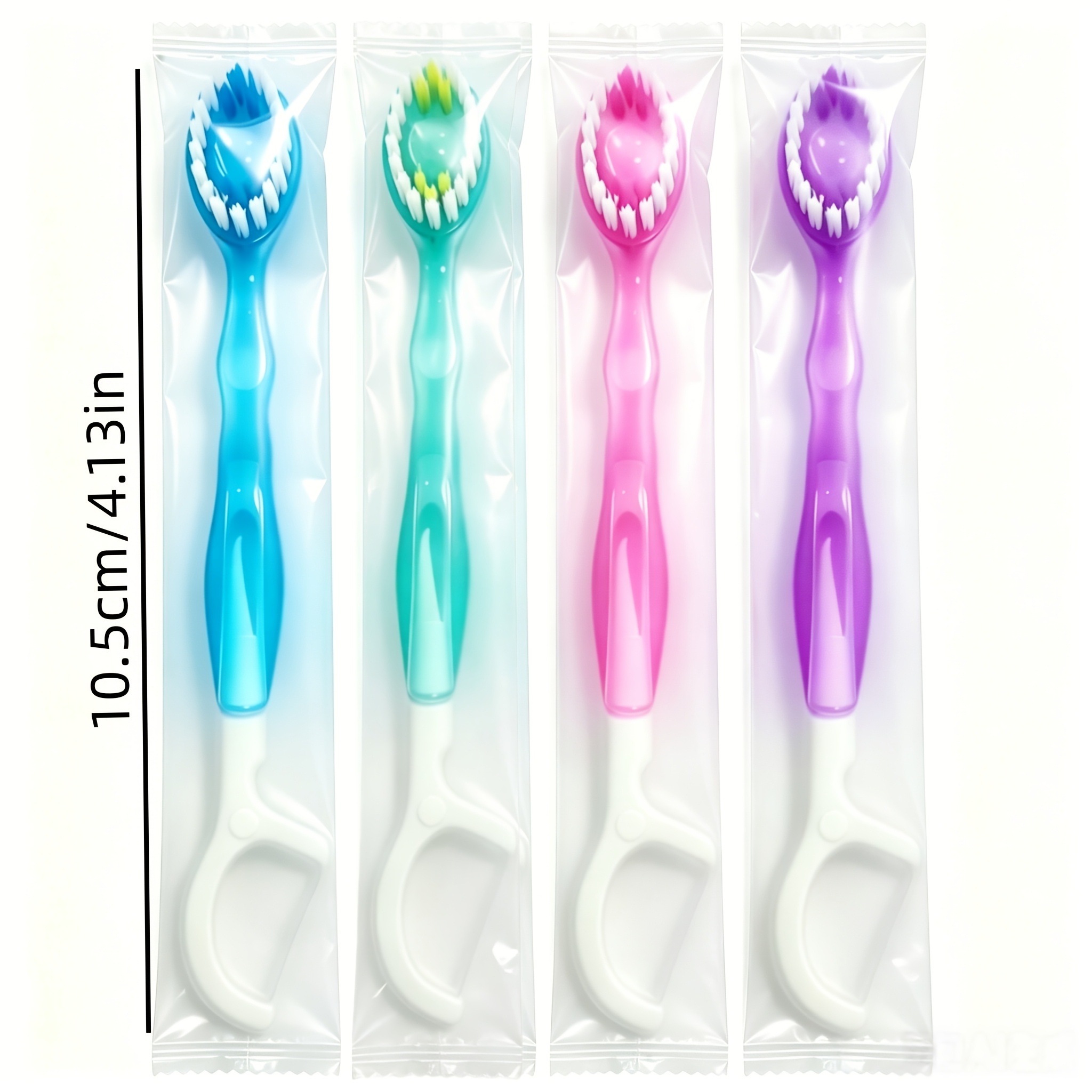 6pcs Portable Travel Toothbrush with Multi-Functional Care