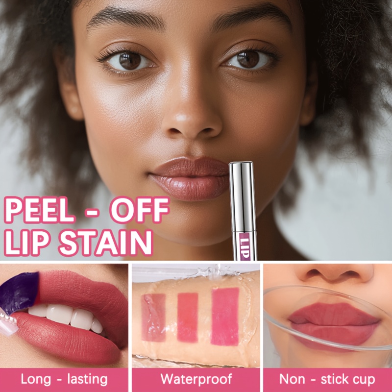 3pcs Lip Tint Set with Tweezer & Lip Brush
