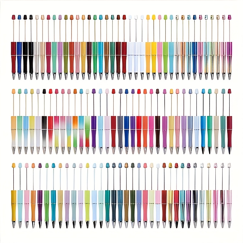 Image of 45pcs Random Colorful Beads Set For Diy Ballpoint Pen Crafting - Elegant, No-power Needed, Perfect For Christmas & Fantasy Themes