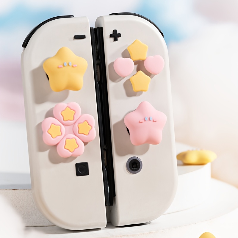 Ljubka silikonska mehka križna tipka ABXY ključ nastavek za Switch OLED NS Joy-Con palčke, pokrovček za ročaj