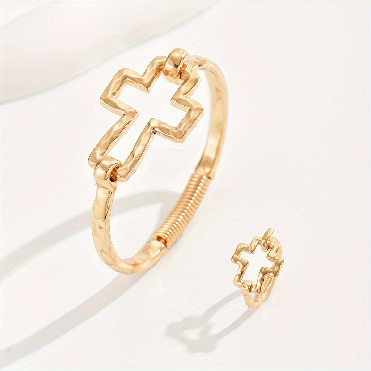 Punk Retro Style Bracelet Ring Set