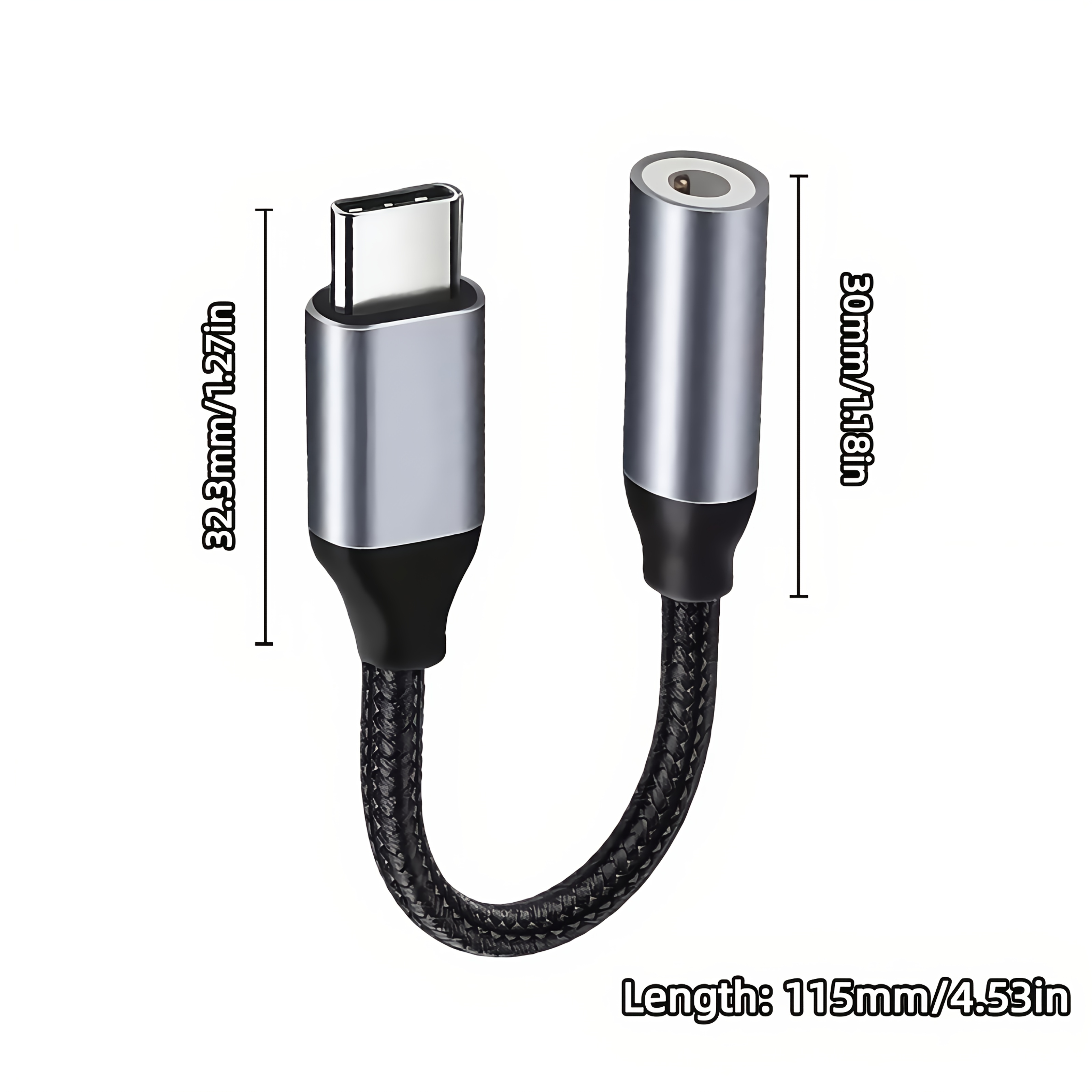 lightning 5mm audio adapter cable aux plug headphone Temu
