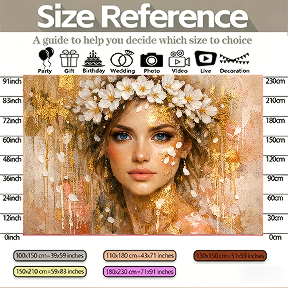 Bohemian Floral Fairy Girl Backdrop