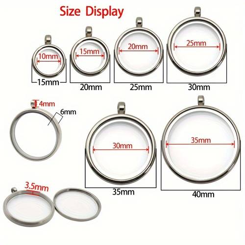 1pc stainless steel twist screw locket necklace bohemian minimalist photo insert pendant for jewelry making everyday party wear multiple sizes 15 40mm pendant party accessories twisted polished