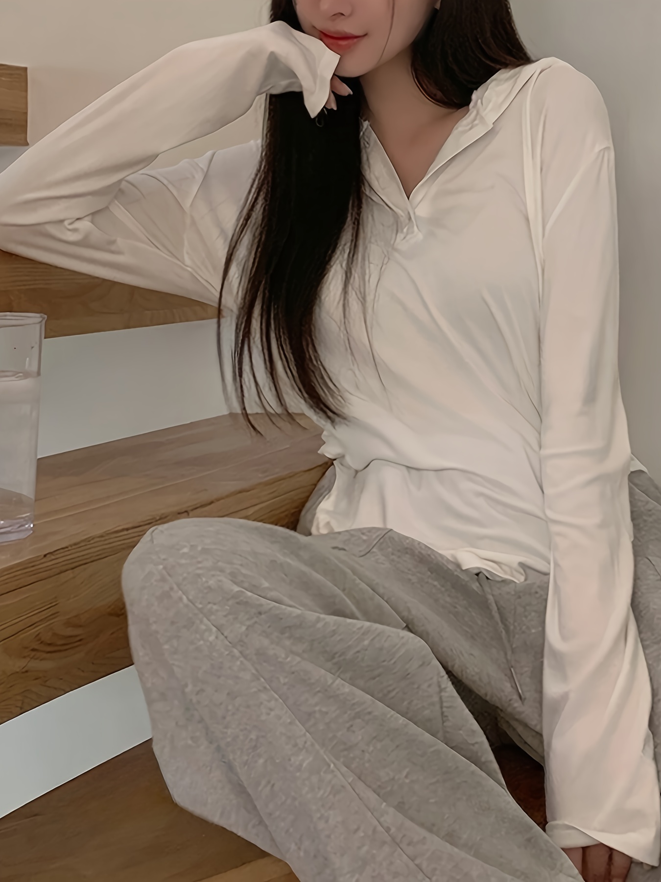 SOLY HUX Sweat-shirt Pour Femme à Col Rond Et Manches Longues