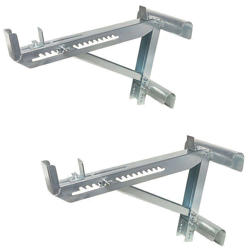 TEMU 2pcs Ladder Jacks Adjustable Tripod Load Bearing Bracket Alloy Steel Ladder Stand Kit, Load 120kg, Fit Circular Or D Step Ladders, Used For Wall