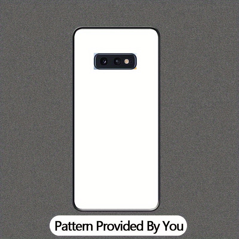 TEMU Phone Case - [diy]minimalist Fashion Style Photo Pattern Custom Phone Case For Galaxy S10/9/8/+/5g/lite/e With Mirror End Glass Case, Black