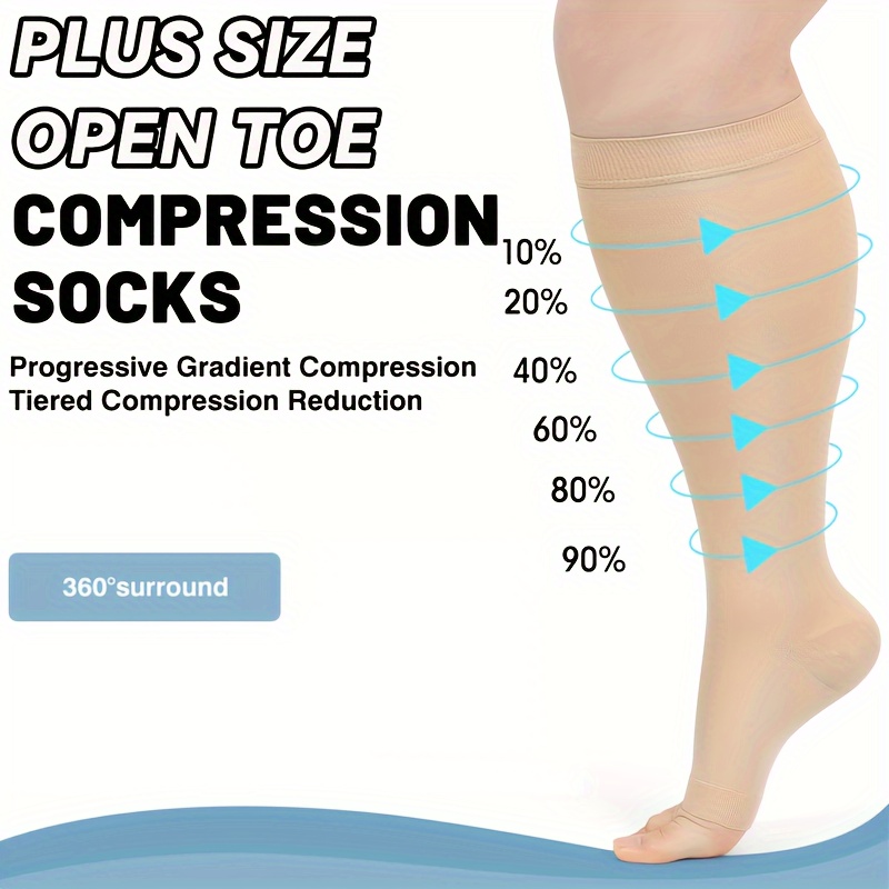 

Plus Size Copper Sport Open Toe No Toe Compression Socks For Women And Men Sport Socks Best For Sports, Running, Hiking, Cycling