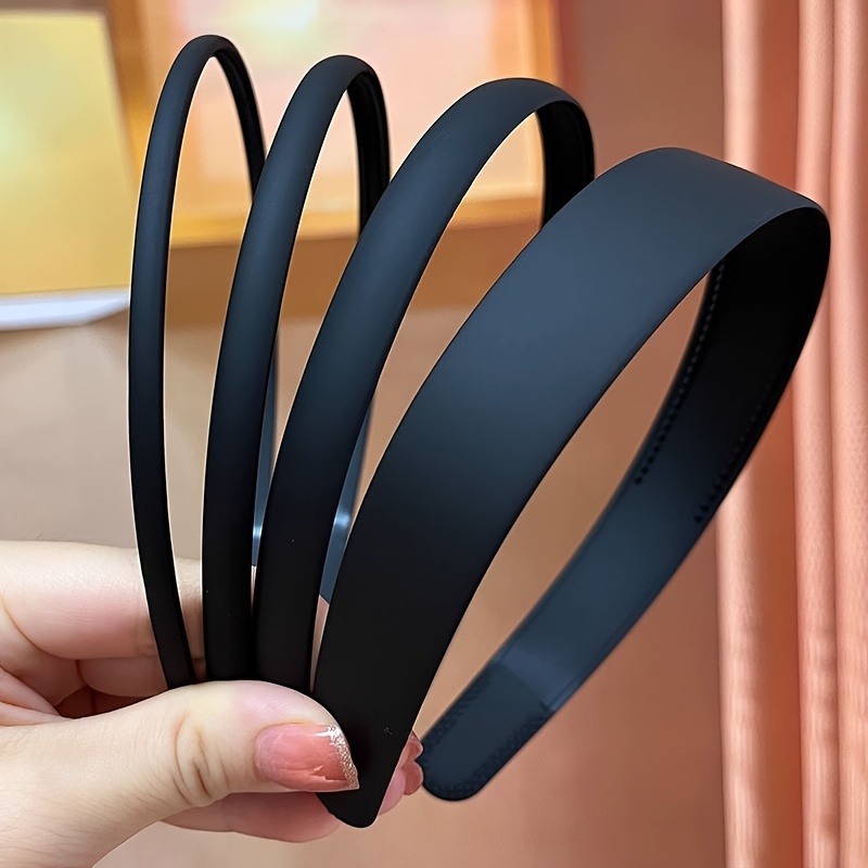TEMU 4pcs Plastic Headbands, Handmade Diy Hairbands, Comfortable Non-slip Toothed Headbands For Men And Women