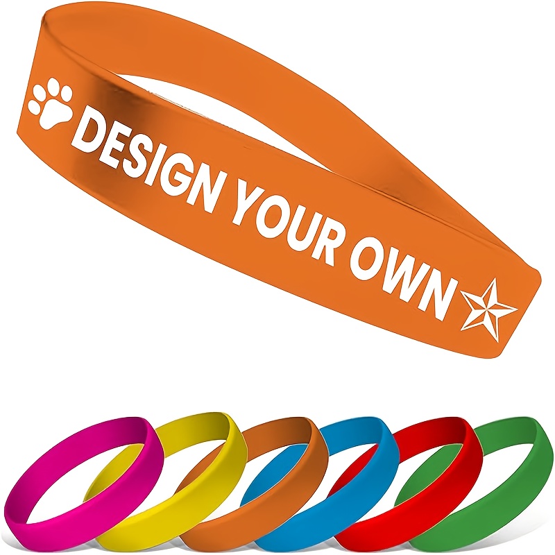 79pcs Customizable Silicone Bracelets with Heart Design