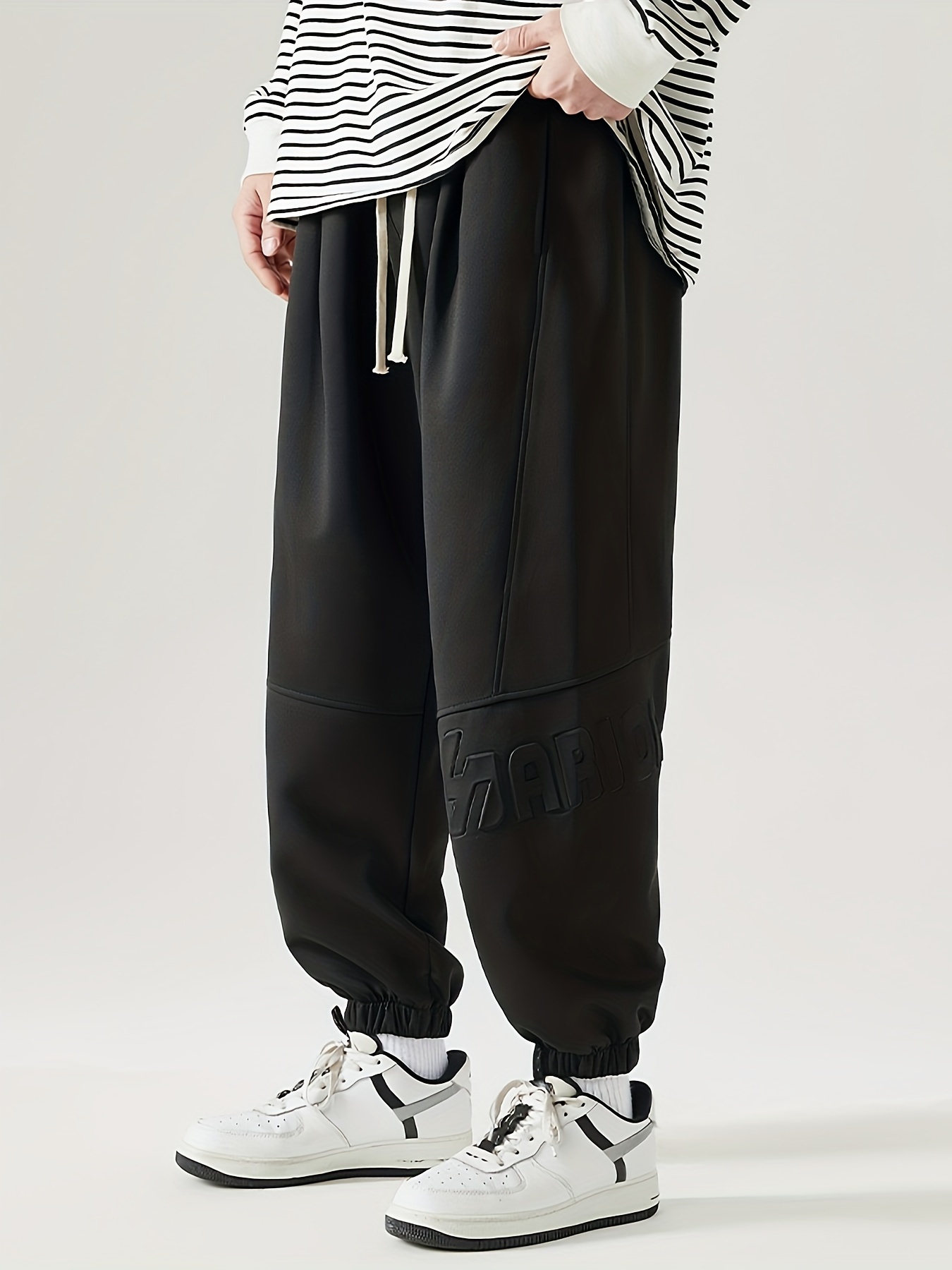 Plus Size Erkeklerin Spor/Dış Mekan İçin Düz Joggers, Erkekler İçin Trendy Rahat Pantolonlar