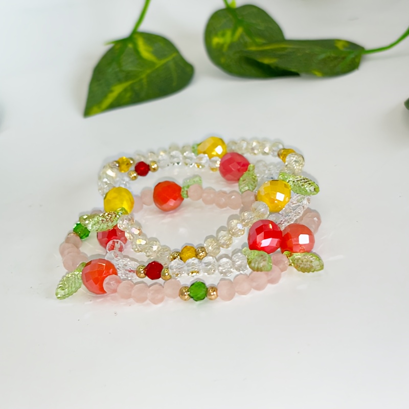 Creative Fruit Pattern Beads Women Fashion Bracelet for Summer